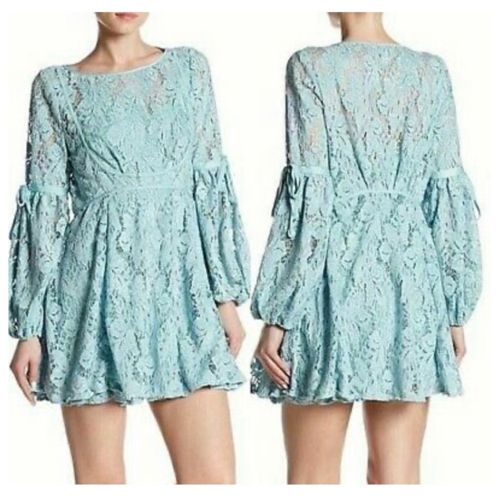 FREE PEOPLE Dress Crochet Lace Mini